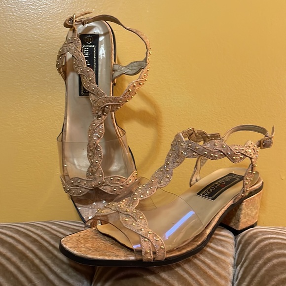 Wild Rose Shoes Vintage Cork Heel Gladiator Sandals Vintage Chunky